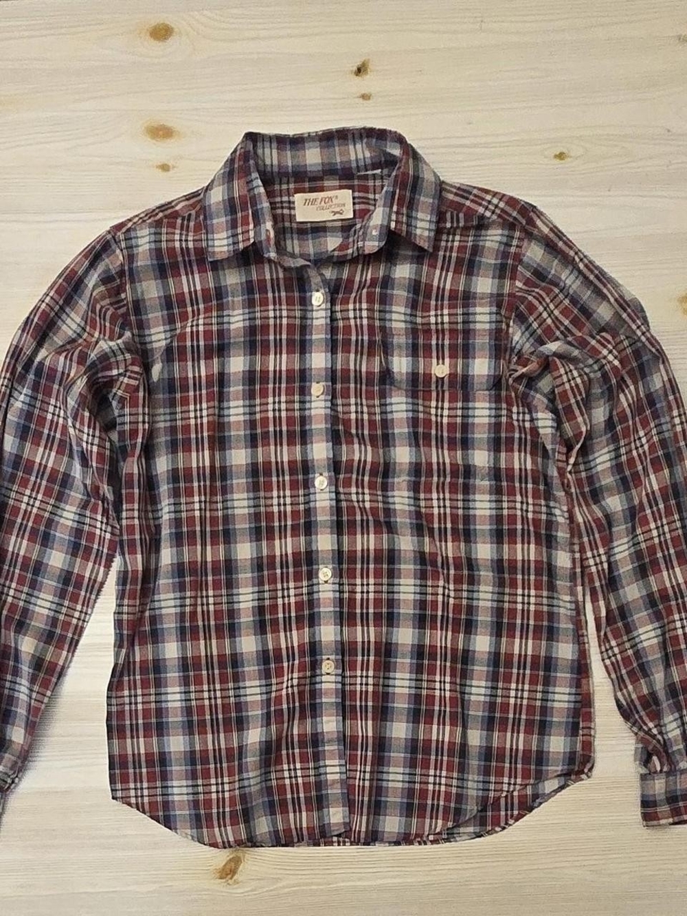 Vintage Inspired 70s And 80s The Fox Collection Plaid Button-Up Shirt Small